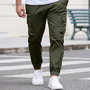 Venta al por mayor de ropa de calle personalizada, pantalones Cargo con múltiples bolsillos para hombre, Joggers para hombre, pantalones de chándal gruesos apilados hechos por Dress Sports - Product Image 2