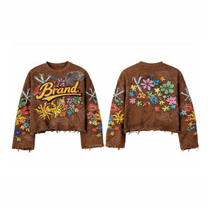 Sudadera Personalizada de Moda Unisex Vintage con Estampado de Grafiti de Llamas, Sudadera Holgada de Estilo Urbano con Gráficos Florales y de Fuego - Product Image 5