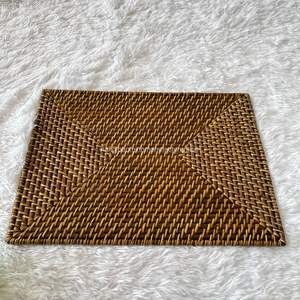 <b>Woven</b> Rectangular Rattan <b>Placemats</b>, Straw Serving <b>Placemats</b>, Boho Table Decor From Manufacturer - Product Image 4