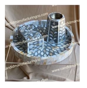 Juego de Incensario Árabe Bakhoor Hecho a Mano, Caja con Incrustaciones de Hueso, Religioso, Ecológico, Tradicional, para Uso en Interiores, Regalo de Ramadán - Product Image 2