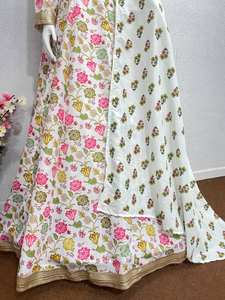 ชุดฤดูร้อนสีขาวสำหรับนักออกแบบปาร์ตี้สวมกับ dupatta - Product Image 6