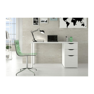 Kit Scrivania Athena Con Cassettiera 138x60x74 Bianco - Product Image 1