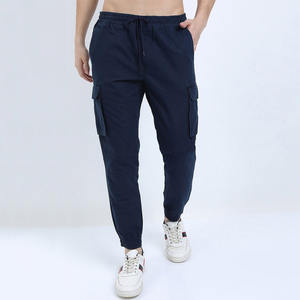 Pantalones Cargo Jogger informales para hombre Diseño de color sólido con múltiples bolsillos con cintura elástica Pantalones de calle ligeros - Product Image 5