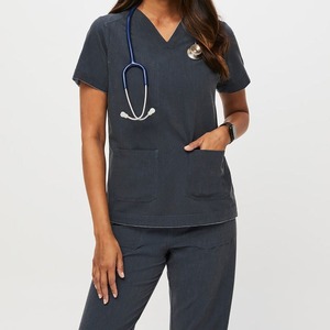 2025 moda personalizada antiarrugas Doctor enfermera traje elástico Scrubs uniforme Underscrub enfermería Scrub conjuntos mujeres para Hospital - Product Image 1