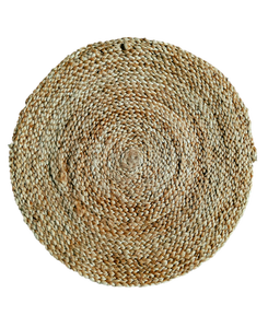 Mantel Individual de yute tejido de estilo clásico, alfombrilla de yute redonda de algas marinas para decoración de mesa para hoteles y restaurantes - Product Image 1