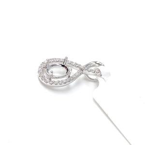 Componentes de Joyería para Fabricación de Joyas Finas, Base de Colgante con Engaste de Puntas, Forma Geométrica de 9x7mm, Plata de Ley y Chapado en Oro - Product Image 4