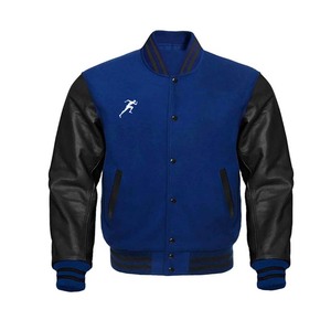 Vestes universitaires personnalisées OEM Vestes légères en laine personnalisées à manches longues Vêtements d'hiver Veste de baseball universitaire pour hommes de toutes tailles - Product Image 1