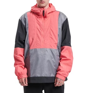 Custom Windbreaker Men Zip up Nylon Anorak Waterproof Plain Colors Windbreaker <b>Jacket</b> For Man - Product Image 1