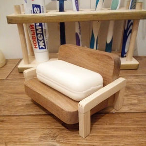 Porte-savon en bois durable de luxe pour salle de bain, évier de cuisine avec drain d'eau, support et plateau à savon écologique, accessoire de maison - Product Image 1