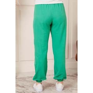 <b>Elastic</b> <b>Waist</b> and Hem Aerobin Plus Size Benetton <b>Trousers</b> - Product Image 4
