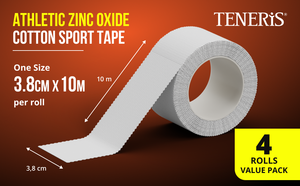 4 rolls Zinc Oxide Sport <b>Tape</b> <b>Athletic</b> Wound Dressing Hydrocolloid Healing Patch Breathable Flexible Medical Adhesive - Product Image 5