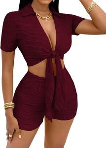 Ensemble tricoté 2 pièces pour femme : Crop top et jupe courte modeste – Collection été 2026 - Product Image 3