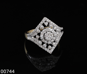 Classic Cut VVS Lab Grown Filled Diamond Wildflower Whisper Engagement Ring Women Rose Gold 14k/18k Solid Gold IGI/ Certified - Product Image 2