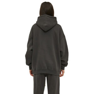 Sudadera con capucha de lana de gran tamaño para hombre, Sudadera con capucha Lisa informal a la moda, sudadera de alta calidad gruesa suelta de talla grande para invierno - Product Image 6