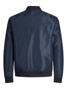 2025 Nueva gran oferta de chaquetas de Bombardero a prueba de viento para hombres, moda universitaria personalizada Premium con cremallera, venta al por mayor, lona negra lisa - Product Image 6