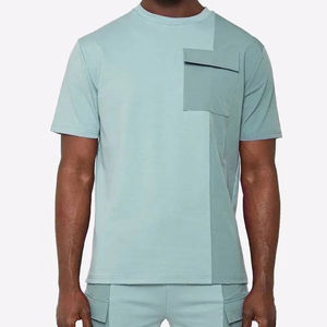 Vêtements d'été pour hommes 13 couleurs Tshirt surdimensionné Casual 2 PCS Men Shorts Set Jogging Sportswears Plus Size Men's Sets OEM - Product Image 4