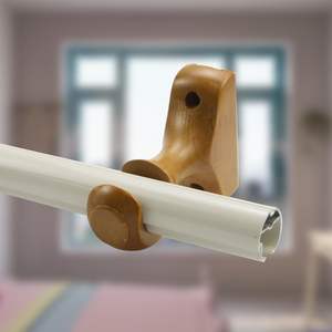 Support de tringle à rideau Supports de tringle en bois Drapery Curtain Single Bracket Pack of 2 (Wood Color) - Product Image 6