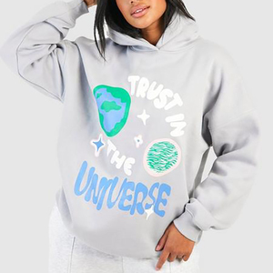 Sweat-shirt à capuche court en coton avec impression de logo personnalisé, nouveau style, de haute qualité, pour femmes - Product Image 5