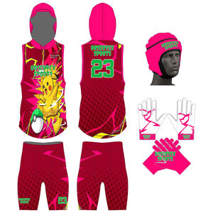 Maillots de football américain à drapeau 7 contre 7 à capuche |   Uniforme de compression personnalisé sublimé, respirant, évacuant l'humidité, séchage rapide - Product Image 1