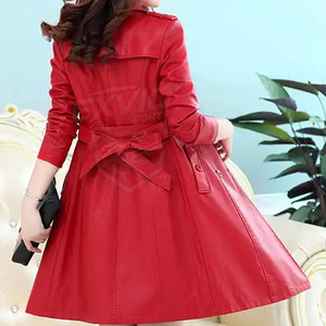 Abrigo de cuero para invierno, nuevo diseño de moda, tela suave, ideal para uso diario, abrigo para mujer - Product Image 3