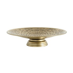 Soporte de pastel de Metal de latón AK, parte superior redonda de mármol y Pilar de Base de Metal con acabado dorado, soporte de pastel atractivo para restaurante/Hotel - Product Image 3