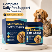 Complément Multivitaminé Canin et Félin pour Articulations, Peau, Pelage et Immunité – Friandises Tendres à Croquer – Approvisionnement en Gros – Nutrition Quotidienne pour Animaux de Compagnie