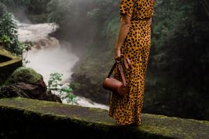 Bolsos cilíndricos de moda para mujer, bolsos cruzados de cuero genuino de alta calidad para mujer, bolsos cruzados con cremallera Vintage ecológicos - Product Image 2