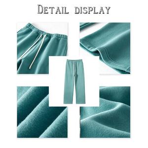 Pantalons de survêtement en coton 100% lourd, décontractés, respirants, personnalisés avec broderie, vente en gros - Product Image 6