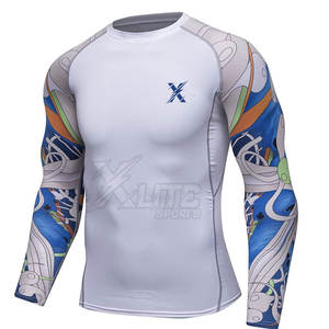 Camiseta de Compresión (Rash Guard) Multiusos para Hombre, MMA, Spandex/Poliéster, Tejido Elástico Suave, Transpirable, Secado Rápido, Manga Larga, Ajuste Cómodo, para Actividades al Aire Libre - Product Image 2