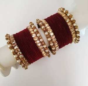 Bracelets de mode pour femmes d'inspiration indienne/pakistanaise prix de gros ensembles de Churiya conception de bijoux élégants - Product Image 6