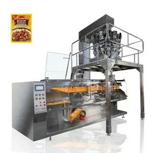 Máquina de embalagem para enchimento de especiarias e leite de soja, farinha de trigo e milho com fundo plano