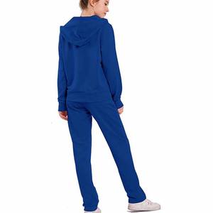 Conjuntos de chándal de terciopelo para mujer, chándal para correr de 2 piezas con Sudadera con capucha y pantalones de chándal para invierno - Product Image 4