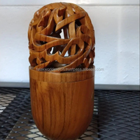 Brûleur de Bakhour en bois de santal artisanal en forme de pyramide, coriandre, design élégant et traditionnel, encens religieux, bonheur aromatique pour la maison