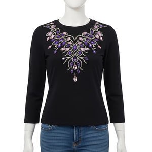 พลอยแก้วโมทีฟแก้ว3D เป็นมิตรกับสิ่งแวดล้อมวัสดุคริสตัลพรีเมี่ยมดีไซน์เป็นประกายสำหรับตกแต่งเสื้อผ้าอุปกรณ์งานฝีมือ - Product Image 5