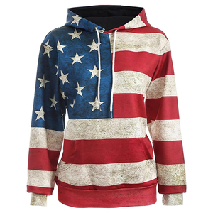 Nuevo diseño de sublimación, sudaderas con capucha informales personalizadas, jersey con estampado de bandera de país, sudaderas con capucha de mujer adulta de alta calidad de Color sólido - Product Image 3