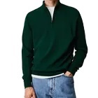 Vente en gros Vêtements de rue pour hommes Pull à demi-fermeture éclair Pull à capuche surdimensionné à col haut - Product Image 4