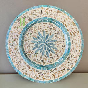 Vente en gros, top ventes, sets de table ronds incrustés de nacre de luxe, décorations de centres de table, design OEM du Vietnam - Product Image 2