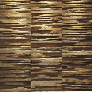 Panel de pared de madera de teca flexible SAPPHIRE 012 Hotel Oficina Interior Paneles de pared de madera decorativos Madera de teca