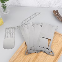 Réchaud pliant en acier inoxydable, réchaud à bois pour le camping, barbecue portable, réchaud de cuisine extérieur