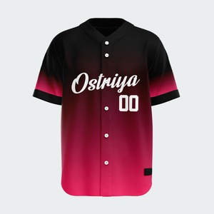 Camiseta de Béisbol y Sóftbol de Manga Corta con Botones, Estampada, Unisex, Transpirable, de Secado Rápido, 100% Poliéster, Personalizable - Product Image 3