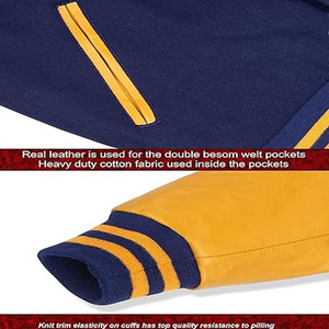 Veste universitaire à rayures, personnalisable, broderie, impression, baseball, satin, vêtements d'équipe personnalisés - Product Image 6