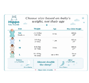 Ergonomic Hippo Baby Swaddle Baby Blue Hip Healthy Baby Sleep Sack Arms Up Design Premium Cotton <b>Comfort</b> - Product Image 1