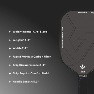 WINNEX 16MM Espesor Ben John Gen 4 Pro IV Pickleball Paddle USAPA Aprobado Toray Raw Carbon Fiber Termoformado Paddle - Product Image 2