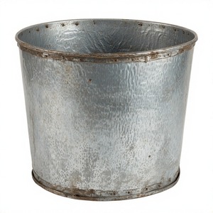 OldBarnLine Maceta galvanizada decorativa para decoración de porche para jardín doméstico Maceta de metal antiguo para uso decorativo - Product Image 2