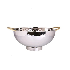 Simple Design Brass Serving <b>Bowls</b> with Handles Design Modern Piece Home Decor <b>Metal</b> <b>Bowl</b> for Wedding Centerpieces - Product Image 5