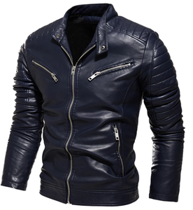 <b>Top</b> Trending Penal Design Man Jackets Wholesale Multi-pocket PU Leather Jacket For Men Zipper Fashion Stylish Man Jacket - Product Image 2