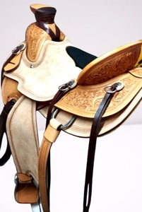 Selle Western en cuir naturel véritable Heavy Duty Tree avec fer et raccords SS Hot Seat pour l'équitation - Product Image 4