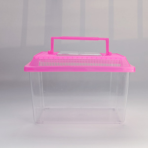 27Cm Plastic <span class=keywords><strong>Aquarium</strong></span> Met Handvat Voor Schildpad-En Huisdierenvissen Met Deksel Goudvissen <span class=keywords><strong>Aquarium</strong></span> Amfibieën Leefgebied - Product Image 4