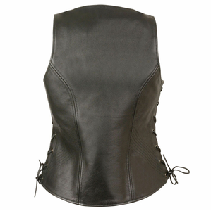 2025 <b>Men's</b> High Quality Fashion <b>Waistcoat</b> Breathable Sleeveless Leather Vest Solid Pattern Casual Style <b>for</b> Winter Use Front - Product Image 3