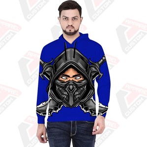 Pull à capuche pour hommes de qualité supérieure Ultra confortable et confortable 100% coton brodé teint uni avec impression numérique pour l'hiver - Product Image 1